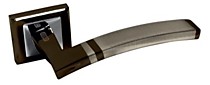 А-230 Черный никель/хром. Ручка межкомнатная квадратное основание (1компл=2шт). PALIDORE